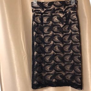 Formal lace pencil skirt